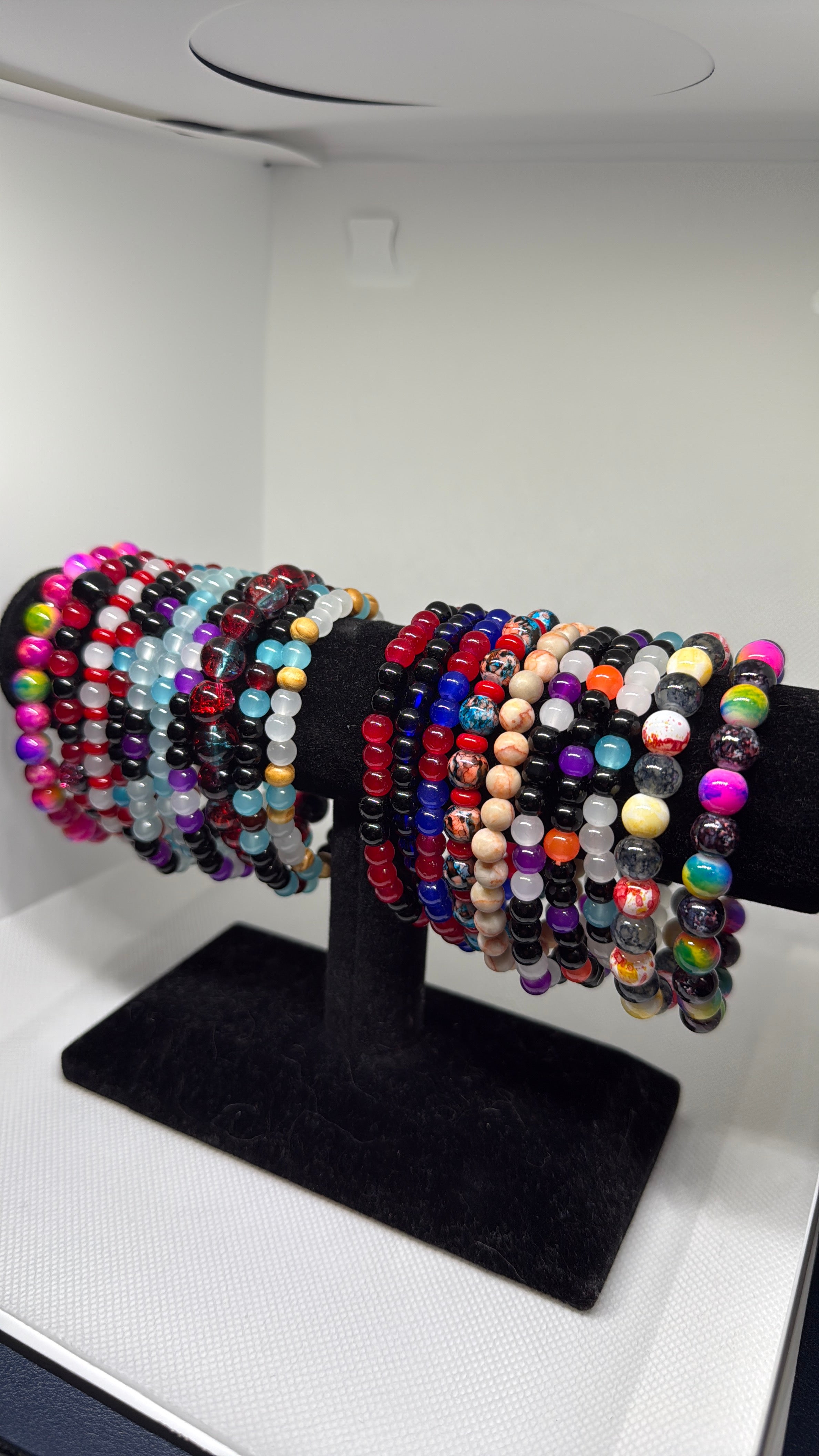 Bundle of 5 Handmade Beaded Stretchy Bracelet- Colorful and Stylish