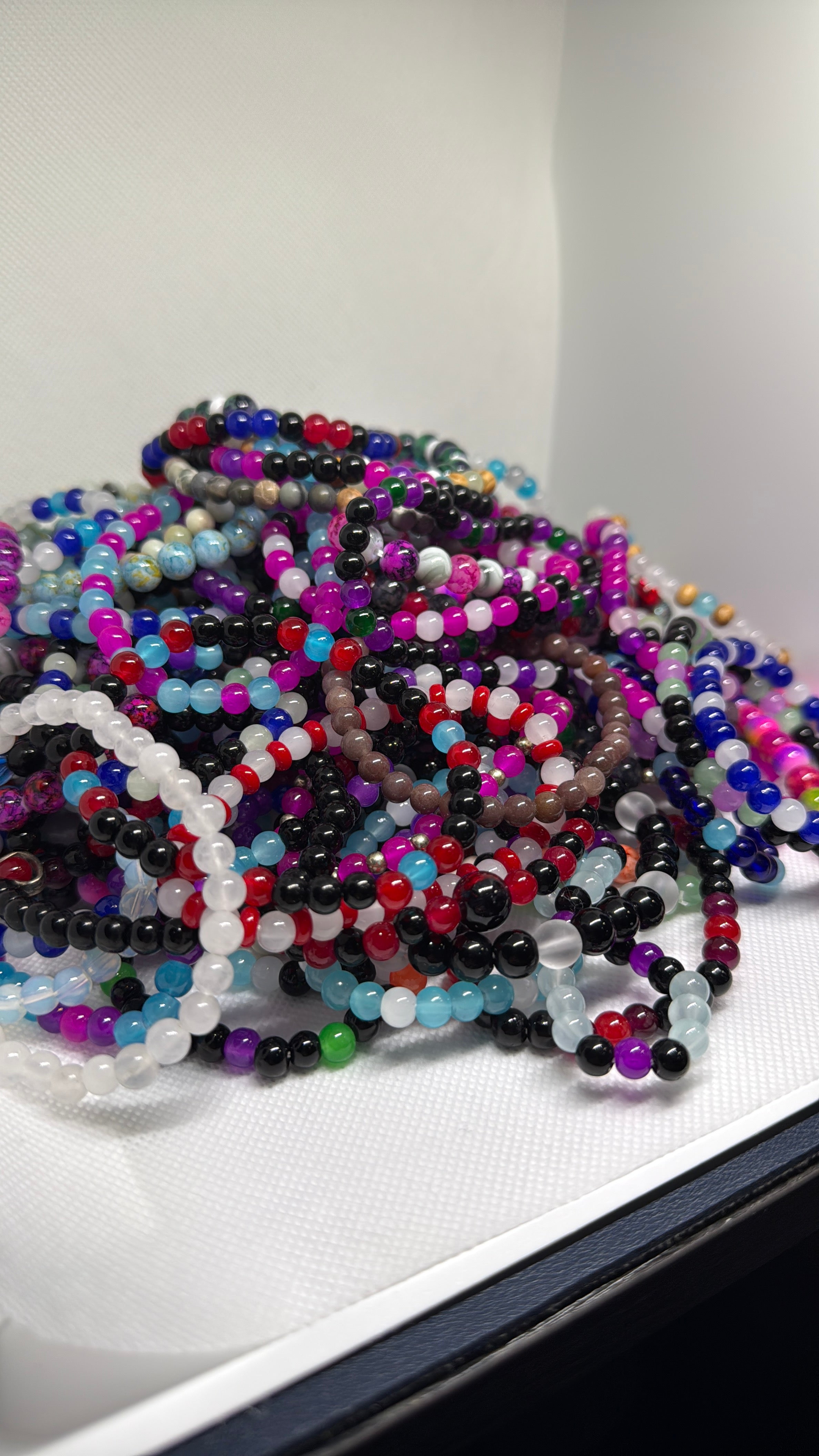 Bundle of 5 Handmade Beaded Stretchy Bracelet- Colorful and Stylish