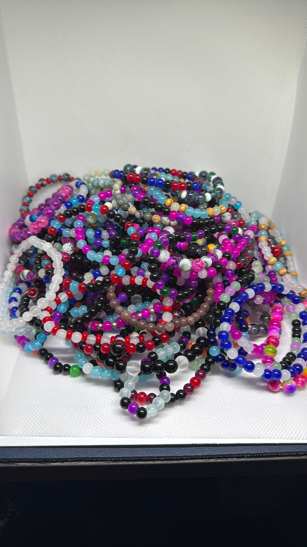 Bundle of 5 Handmade Beaded Stretchy Bracelet- Colorful and Stylish
